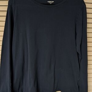 Lands' End Long Sleeve Crewneck Tee - Black